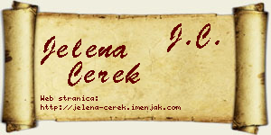 Jelena Čerek vizit kartica